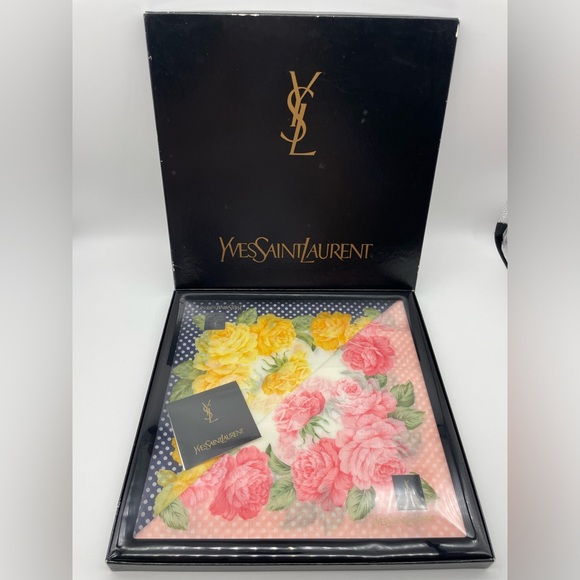 Yves Saint Laurent Handkerchief Mini Scarf - Picture 1 of 3